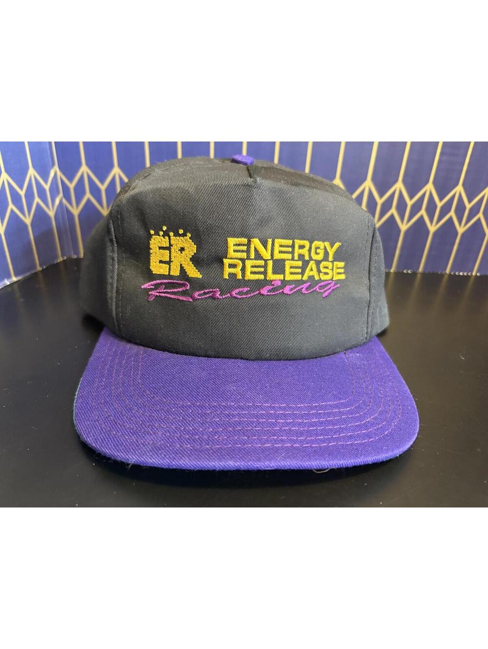 Vintage 90s SnapBack Energy Release Racing Entech Corp Hat MADE IN USA NEW
